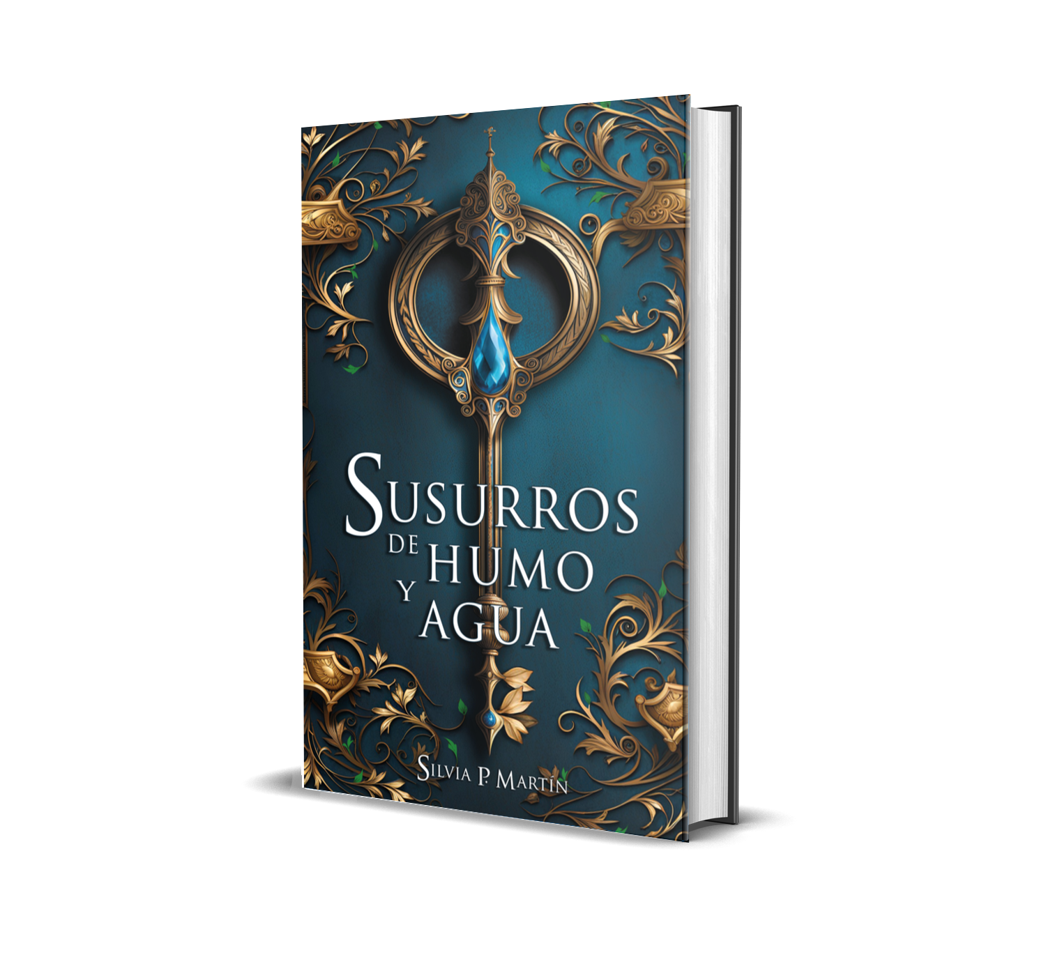 Portada de Susurros de humo y agua, novela de fantasía oscura de Silvia P. Martín